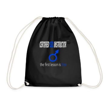 Sex instructor - male version - Drawstring Bag - black - Front