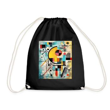 STREET ART ABSTRACTION - Drawstring Bag - black - Front