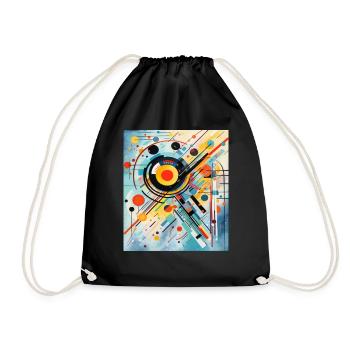 STREET ART ABSTRACTION - Drawstring Bag - black - Front