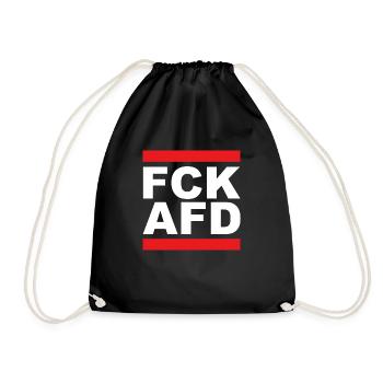 FCK AfD - Turnbeutel - Schwarz - Vorne