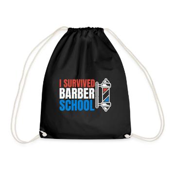 Barber Barber Barber Hairdresser Men's Hairdresser Barbershop - Drawstring Bag - black - Front