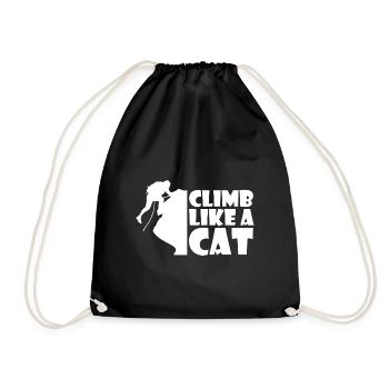 Climbing Mountaineering Climbers - Drawstring Bag - black - Front