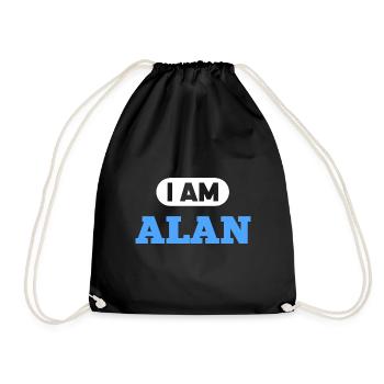 Alan Name Saying für stolze Alans - Turnbeutel - Schwarz - Vorne
