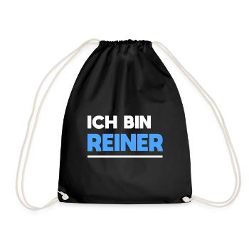 Reiner Name Spruch für stolze Reiner - Turnbeutel - Schwarz - Vorne