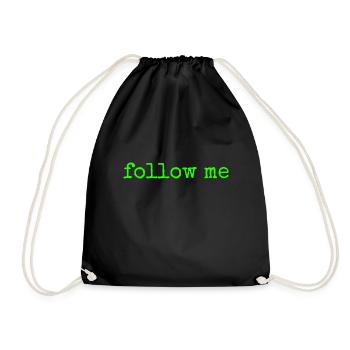 FOLLOW ME - FOLLOWER - LIKES - SOCIAL MEDIA - Turnbeutel - Schwarz - Vorne