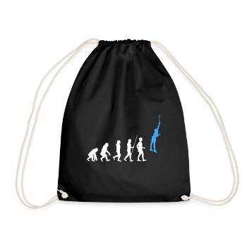 Tennisspieler Evolution Tennisschläger Geschenk - Turnbeutel - Schwarz - Vorne