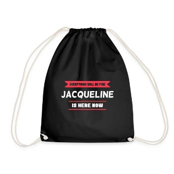 Jacqueline Name Spruch für stolze Jacquelines - Turnbeutel - Schwarz - Vorne