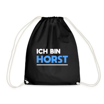 Horst Name Spruch für stolze Horsts - Turnbeutel - Schwarz - Vorne