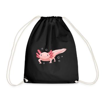 Rosa Unterwasser-Axolotl-Design für Axolotl Fans - Turnbeutel - Schwarz - Vorne