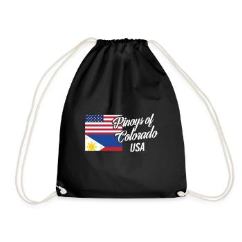 Filipinos of Colorado Design für stolze Fil-Ams - Turnbeutel - Schwarz - Vorne