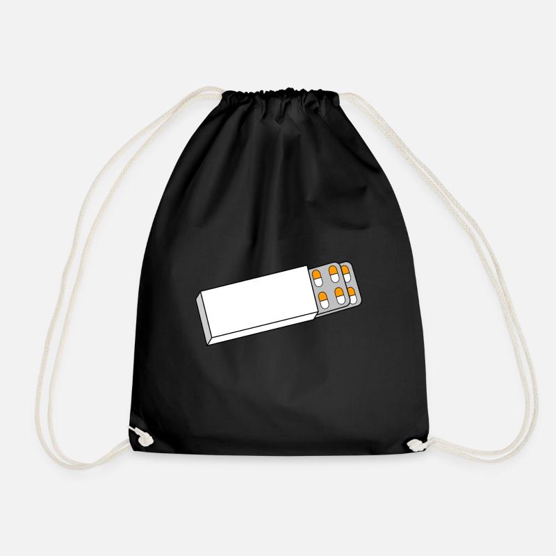 Tablets pills drug - Drawstring Bag - black