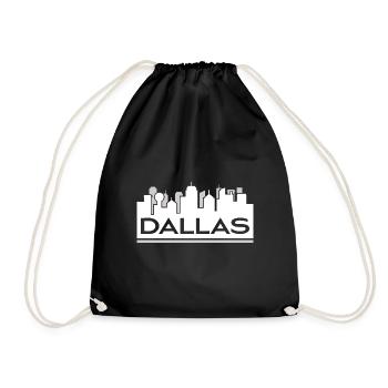 Skyline der Stadt Dallas Design für stolze Texaner - Turnbeutel - Schwarz - Vorne
