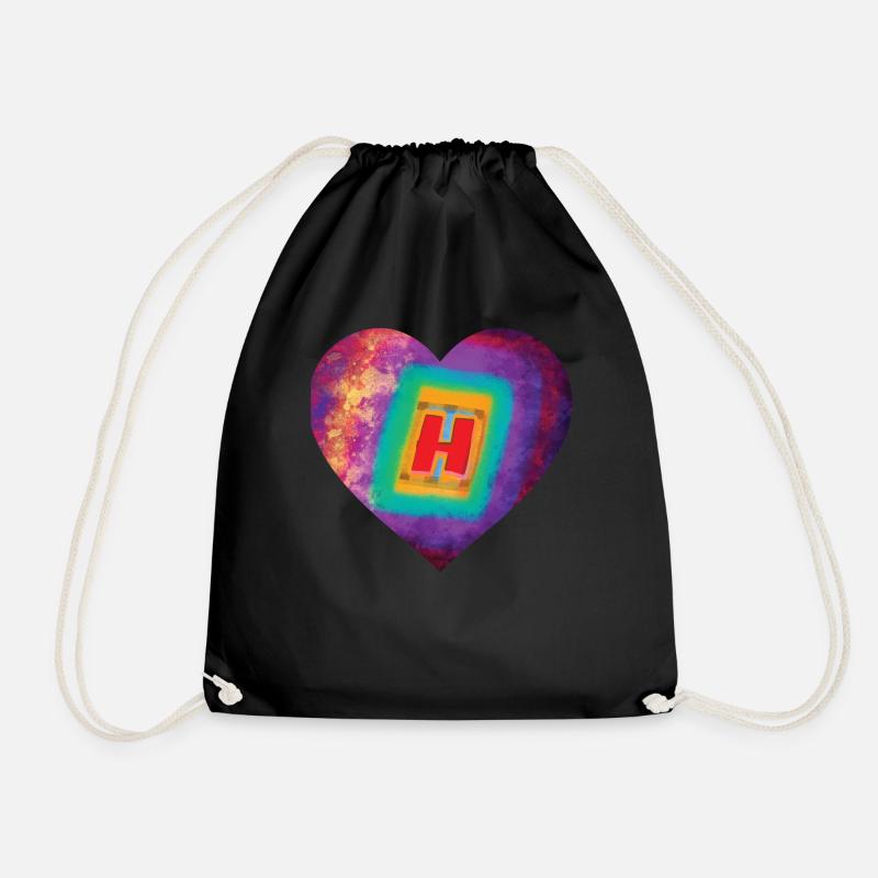 Help yourself to a big H - Drawstring Bag - black