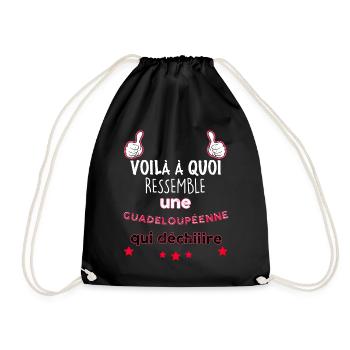 Guadeloupéenne De Caractère Qui Déchire - Sac de sport léger - noir - Devant