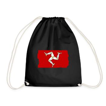 Isle of Man Flagge Triskele Flag of Isle of Man - Drawstring Bag - black - Front