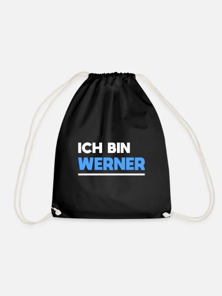 Werner Name Spruch für stolze Werner - Turnbeutel - Schwarz