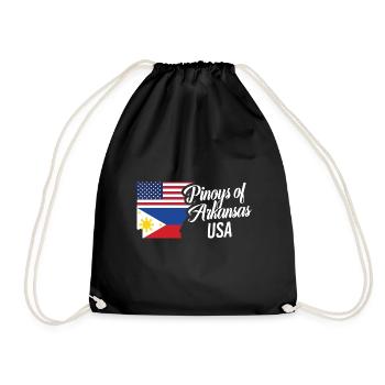 Filipinos von Arkansas Design für stolze Fil-Ams - Turnbeutel - Schwarz - Vorne