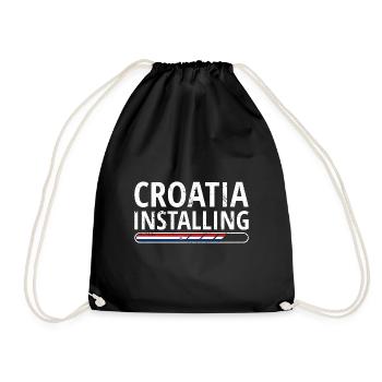 Drapeau de la Croatie Adriatique Zagreb Drapeau croate - Sac de sport léger - noir - Devant