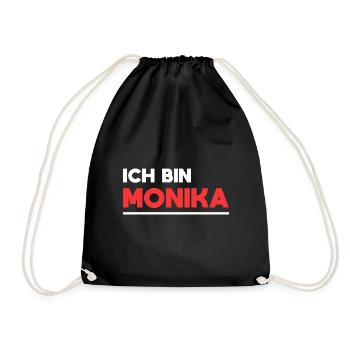 Monika Name Spruch für stolze Monikas - Turnbeutel - Schwarz - Vorne