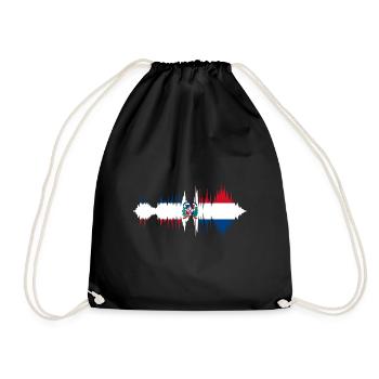 Dominican Republic Flag Dom Rep Flag Travel - Drawstring Bag - black - Front