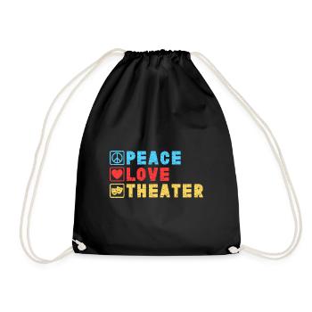 Musical Theatre Peace Love Theater Design - Drawstring Bag - black - Front