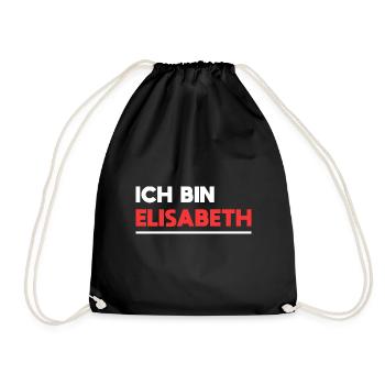 Elisabeth Name Spruch für stolze Elisabeths - Turnbeutel - Schwarz - Vorne