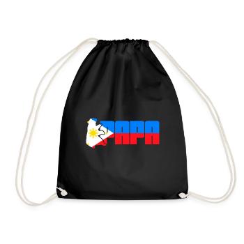 Papa Design für stolze Pinoys - Turnbeutel - Schwarz - Vorne
