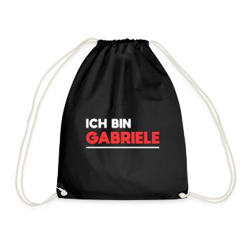 Gabriele Name Spruch für stolze Gabriele - Turnbeutel - Schwarz - Vorne