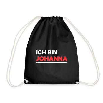 Johanna Name Spruch für stolze Johannas - Turnbeutel - Schwarz - Vorne