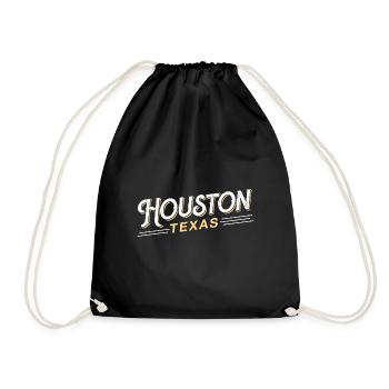 Houston design for proud Houston residents - Drawstring Bag - black - Front
