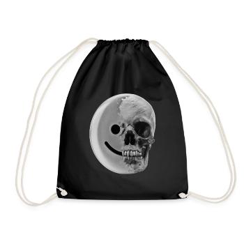 charbon smiley - Sac de sport léger - noir - Devant