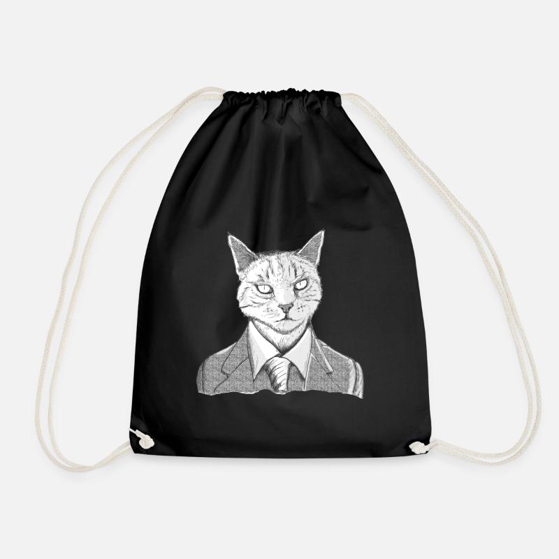 katze1 - Turnbeutel - Schwarz