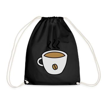 coffee - Turnbeutel - Schwarz - Vorne