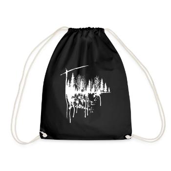 Forêts, arbres, nature - Sac de sport léger - noir - Devant