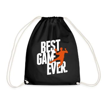 best game ever - handball - Drawstring Bag - black - Front