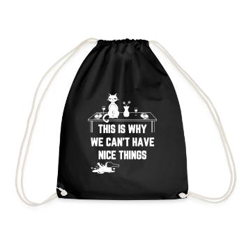 This Is Why We Can t Have Nice Things - Drawstring Bag - black - Front