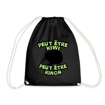 peut etre kiwi kinon animal oiseaux expr - Sac de sport léger - noir - Devant