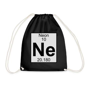Neon (Ne) (element 10) - Drawstring Bag - black - Front