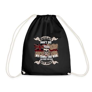 Cross the Bar - Drawstring Bag - black - Front