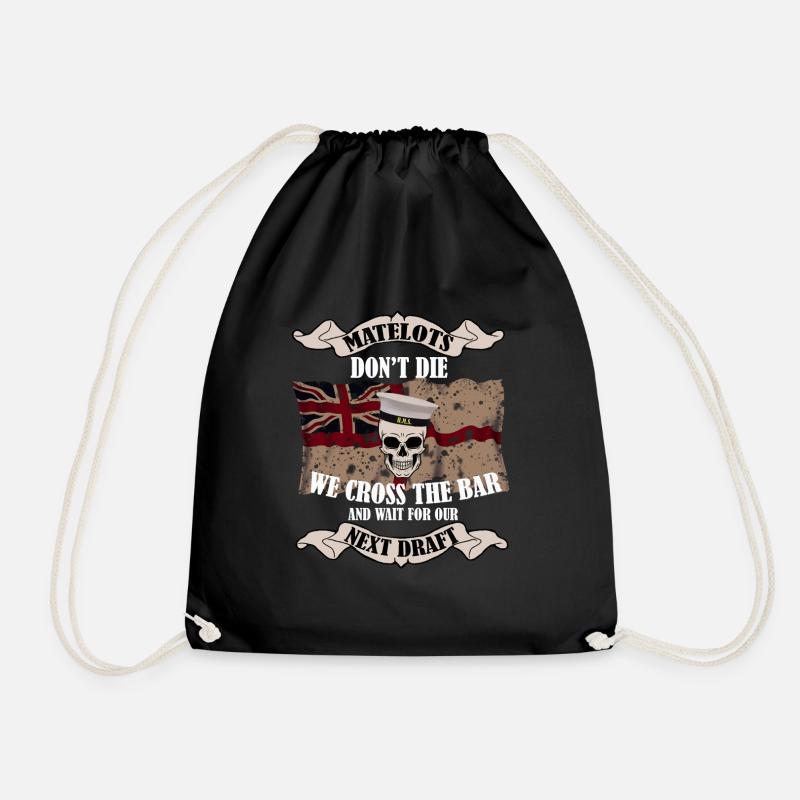 Cross the Bar - Drawstring Bag - black