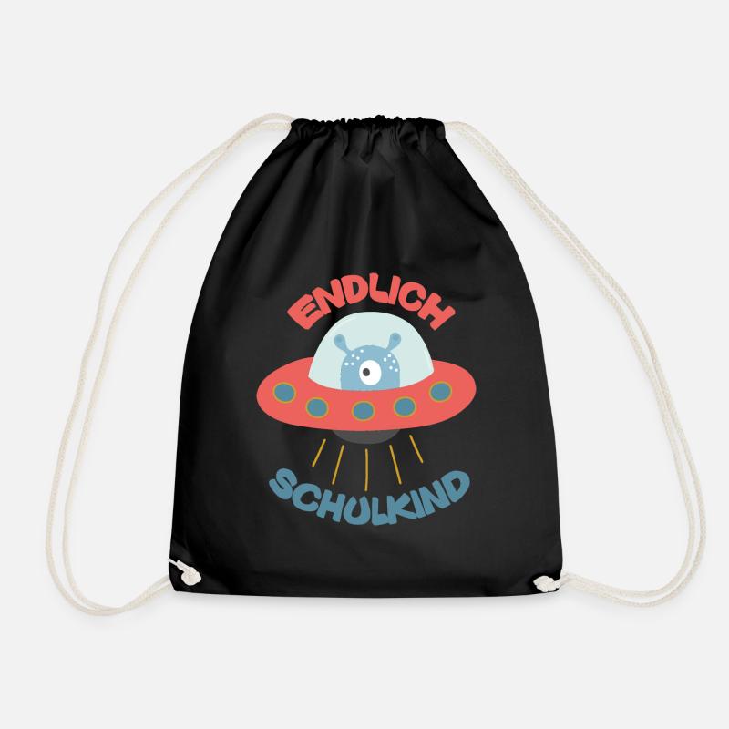 EINSCHULUNG ERSTE KLASSE UFO ALIEN - Turnbeutel - Schwarz
