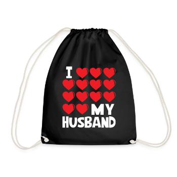 I Love My Husband - Turnbeutel - Schwarz - Vorne