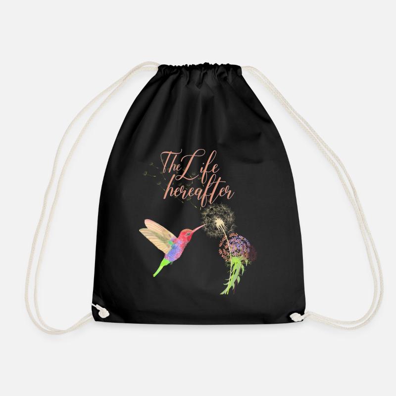 humming-bird - Drawstring Bag - black