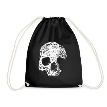 Skull - Drawstring Bag - black - Front