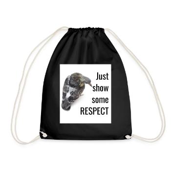 Show some RESPECT - Turnbeutel - Schwarz - Vorne