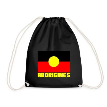 Aboriginal - Drawstring Bag - black - Front