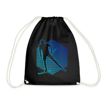 Langlauf Classic Damen Herren Langlauf Langlauf Kl - Turnbeutel - Schwarz - Vorne