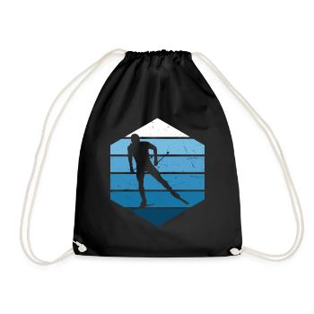 Men's Women's Cross-Country Classic Cross-Country Skating - Drawstring Bag - black - Front