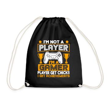 I’m Not A Player I’m A Gamer Player Get Chicks I G - Sac de sport léger - noir - Devant