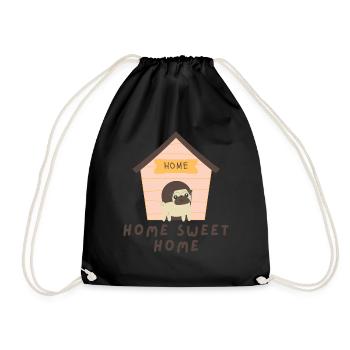 Home Sweet Home - Turnbeutel - Schwarz - Vorne